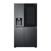 LG 635 l No-Frost Side-by-Side InstaView Door-in-Door™ ledusskapis, platums 91,3 cm, augstums 179 cm , skats no priekšpuses atvērtā veidā uz pārtiku, GSXV91MCAE, thumbnail 2