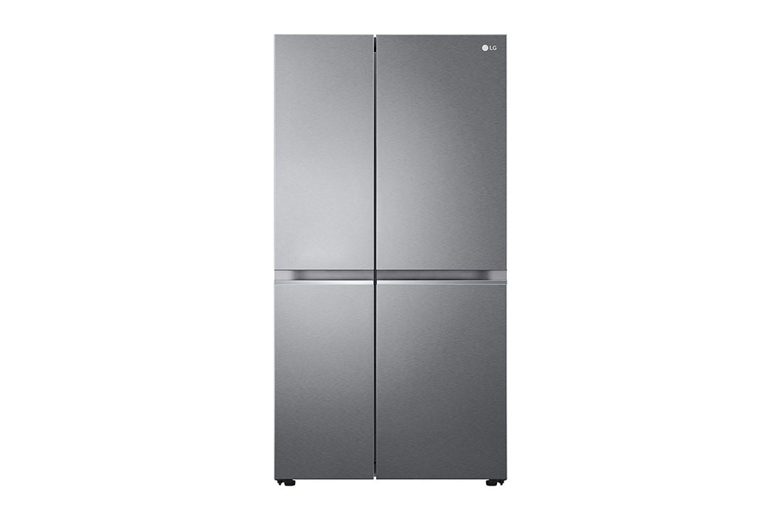 LG Side by side ledusskapis | 655L | augstums 1.79m | platums 91.3cm | Pelēks |F klase| WiFi | DoorCooling | Total No Frost | GSBV70DSTM, Skats no priekÅ¡puses, GSBV70DSTM