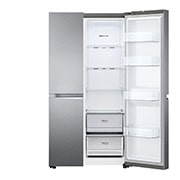LG Side by side ledusskapis | 655L | augstums 1.79m | platums 91.3cm | Pelēks |F klase| WiFi | DoorCooling | Total No Frost | GSBV70DSTM, priekšējais labais skats, GSBV70DSTM, thumbnail 8