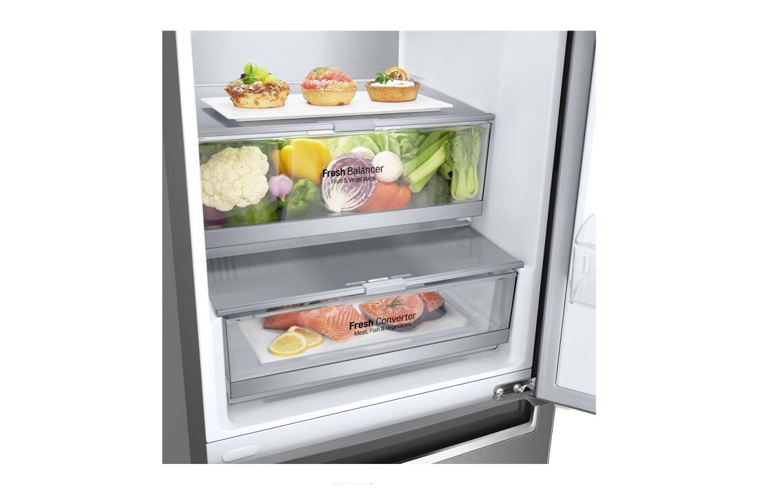 LG Ledusskapis | 2.03m | 384L | Pelēks | D klase | DoorCooling | Total No Frost | GBB72SAUGN, GBB72SAUGN, thumbnail 9