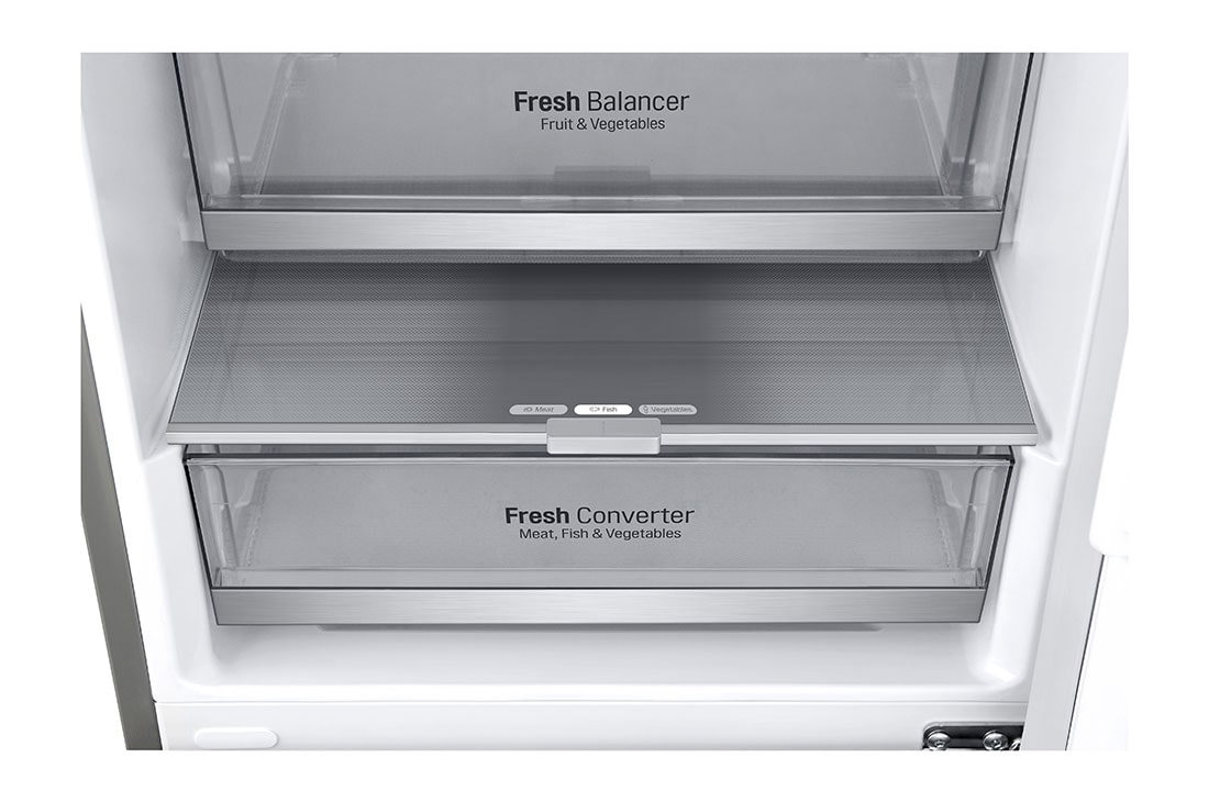 LG Ledusskapis | 1.86m | 341L | Pelēks | D klase | DoorCooling | Total No Frost | GBB71NSUGN, GBB71NSUGN, GBB71NSUGN, thumbnail 7