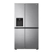 LG Side by side ledusskapis | 635L | augstums 1.79m | platums 91.3cm | Pelēks |F klase| WiFi | DoorCooling | Total No Frost | GSLV70PZTM, skats no priekšpuses atvērtā veidā uz pārtiku, GSLV70PZTM, thumbnail 1
