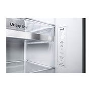 LG 635 l No-Frost Side-by-Side ledusskapis, platums 91,3 cm, augstums 179 cm , skats no priekšpuses atvērtā veidā, GSLV90MCAE, thumbnail 8