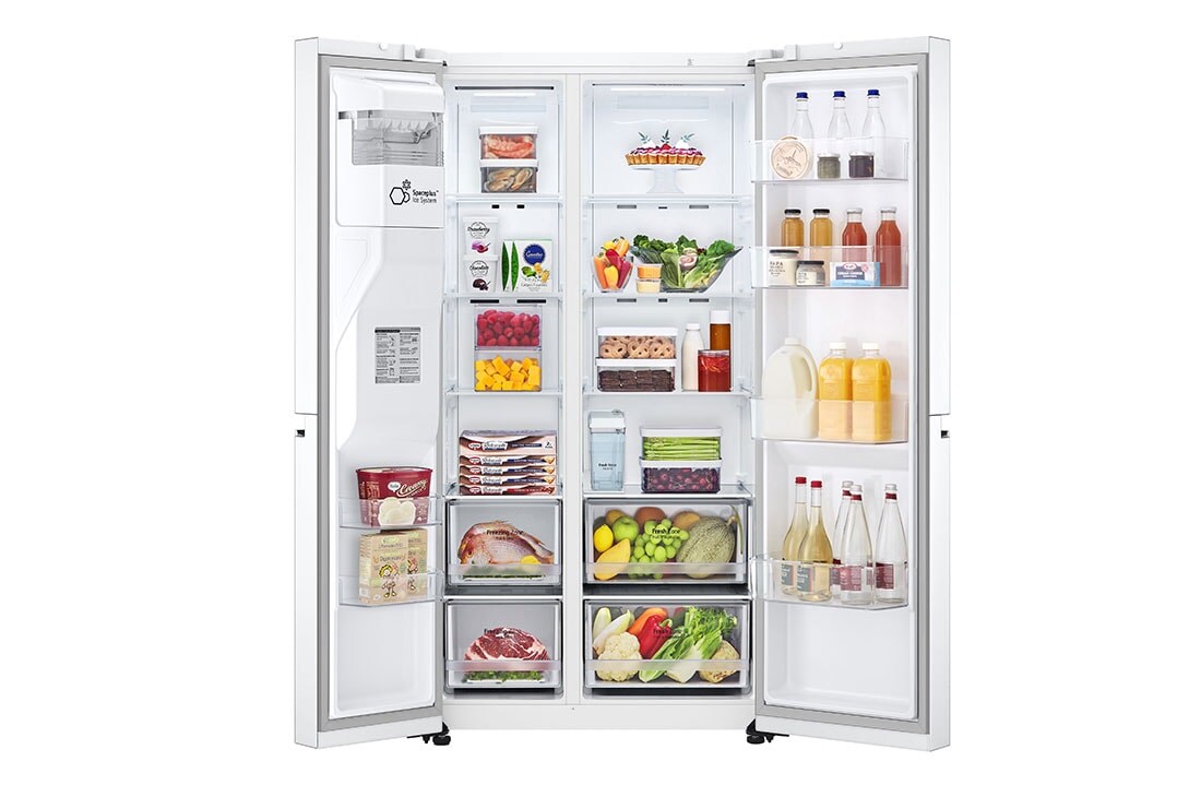 LG Side by side ledusskapis | 635L | augstums 1.79m | platums 91.3cm | Balts |F klase| WiFi | DoorCooling | Total No Frost | GSLV71SWTM, GSLV71SWTM, GSLV71SWTM, thumbnail 2