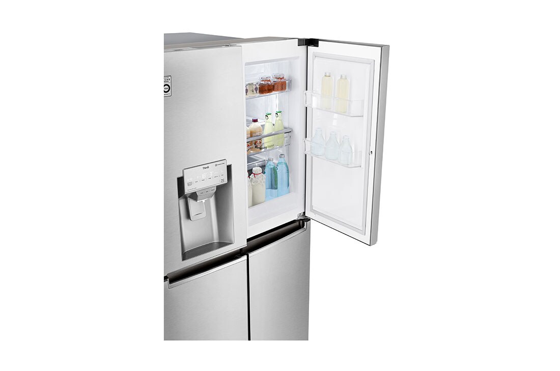 LG Side by side ledusskapis | 635L | augstums 1.79m | platums 91.3cm | Pelēks |F klase| WiFi | DoorCooling | Total No Frost | GMJ945NS9F, skats uz atvilktni, GMJ945NS9F, thumbnail 4
