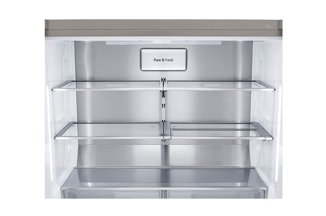 LG Side by side ledusskapis | 635L | augstums 1.79m | platums 91.3cm | Pelēks |F klase| WiFi | DoorCooling | Total No Frost | GMJ945NS9F, skats uz i-micom, GMJ945NS9F, thumbnail 7
