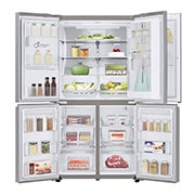 LG Side by side ledusskapis | 635L | augstums 1.79m | platums 91.3cm | Pelēks |F klase| WiFi | DoorCooling | Total No Frost | GMJ945NS9F, slēptās pogas skats, GMJ945NS9F, thumbnail 3