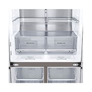 LG Side by side ledusskapis | 635L | augstums 1.79m | platums 91.3cm | Pelēks |F klase| WiFi | DoorCooling | Total No Frost | GMJ945NS9F, skats no priekšpuses atvērtā veidā uz pārtiku, GMJ945NS9F, thumbnail 9