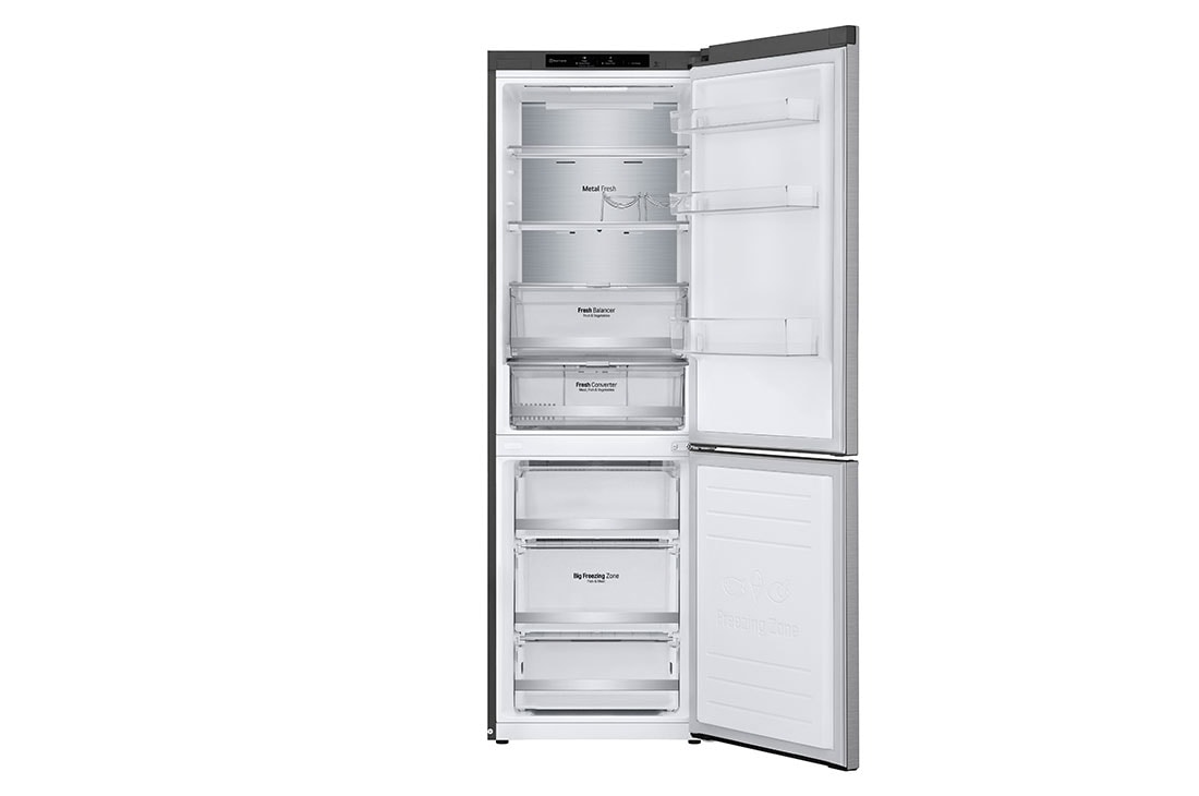 LG Ledusskapis | 1.86m | 341L | Pelēks | C klase | DoorCooling | Total No Frost | GBB71PZVCN1, GBB71PZVCN1, GBB71PZVCN1, thumbnail 3