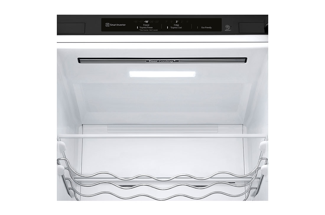 LG ledusskapis ar saldētavu apakšā | 2.03m | 387L | Melns | C klase | DoorCooling+™ | Fresh Converter™, DoorCooling LED, GBV5240CEP, thumbnail 7