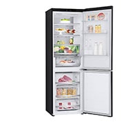 LG Ledusskapis | 1.86m | 344L | Melns | C klase | DoorCooling | Total No Frost | GBV7180CEV, left side door open view with food, GBV7180CEV, thumbnail 10