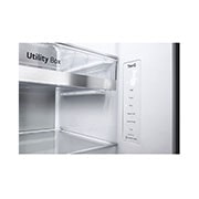 LG Side by side ledusskapis |InstaView Door-in-Door | 635L | augstums 1.79m | platums 91.3cm | Melns |E klase| WiFi | DoorCooling | Total No Frost | GSQV90MCAE, dozatora skats, GSQV90MCAE, thumbnail 7