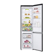 LG Ledusskapis | 2.03m | 384L | Melns | C klase | DoorCooling | Total No Frost | GBP62MCNCC1, Front view with Open Food, GBP62MCNCC1, thumbnail 2