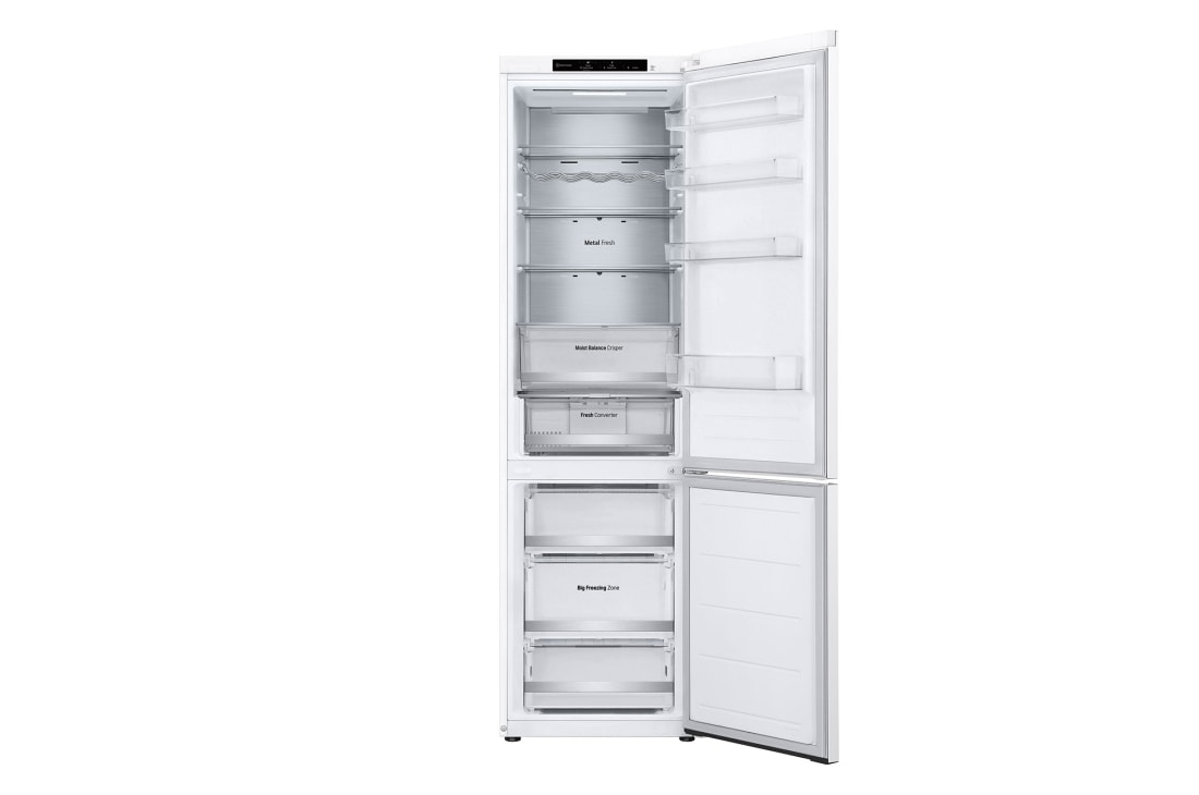 LG Ledusskapis | 2.03m | 387L | Balts | D klase | DoorCooling | Total No Frost | GBV5240DSW, Front open, GBV5240DSW, thumbnail 3