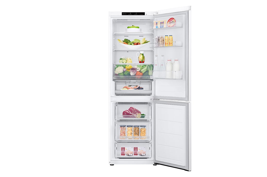 LG 3. sērijas ledusskapis, 344 l, augstums 186 cm, Total No Frost, Front open door with food , GBV3100DSW, thumbnail 2