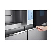 LG Side by side ledusskapis |InstaView Door-in-Door | 635L | augstums 1.79m | platums 91.3cm | Pelēks |E klase| WiFi | DoorCooling | Total No Frost | GSXV91PZAE, dozatora skats, GSXV91PZAE, thumbnail 7