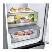 LG ledusskapis ar saldētavu apakšā | 1.86m | 344L | Sudraba | D klase | DoorCooling+™ | Fresh Converter™, bottom open food, GBV7180DPY, thumbnail 10