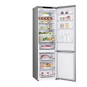 LG ledusskapis ar saldētavu apakšā | 2.03m | 387L | Sudraba | D klase | DoorCooling+™ | Fresh Converter™, Left perspective open door view , GBV7280DPY, thumbnail 12