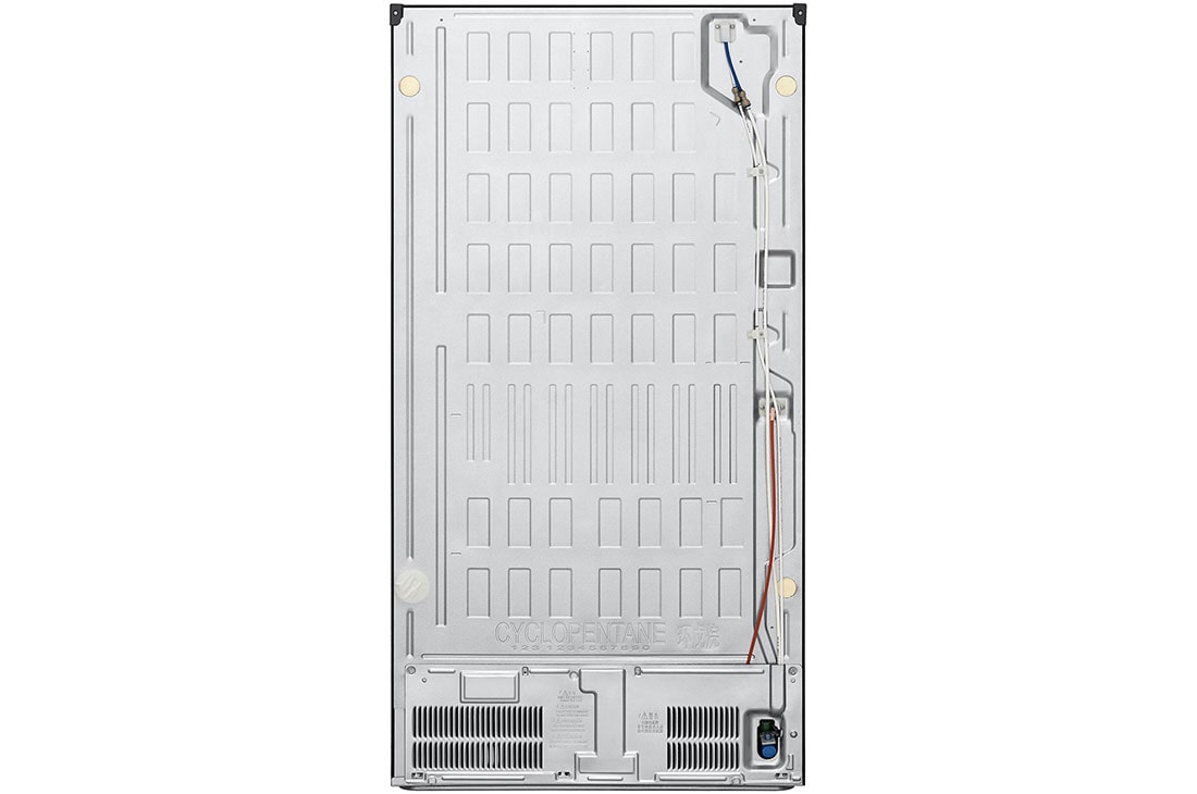 LG Side by side ledusskapis | InstaView | 638L | augstums 1.79m | platums 91.4cm | Melns |E klase| WiFi | DoorCooling | Total No Frost | GMG960EVJE, back view, GMG960EVJE, thumbnail 17