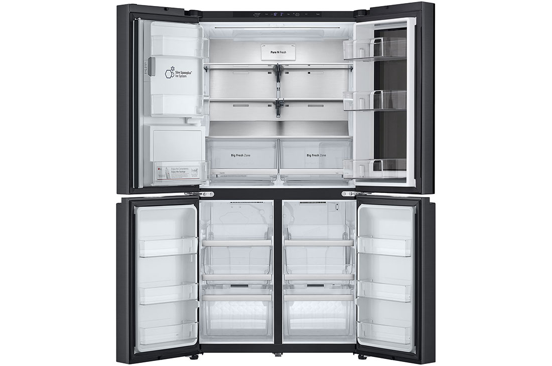 LG Side by side ledusskapis | InstaView | 638L | augstums 1.79m | platums 91.4cm | Melns |E klase| WiFi | DoorCooling | Total No Frost | GMG960EVJE, GMG960EVJE, GMG960EVJE, thumbnail 4