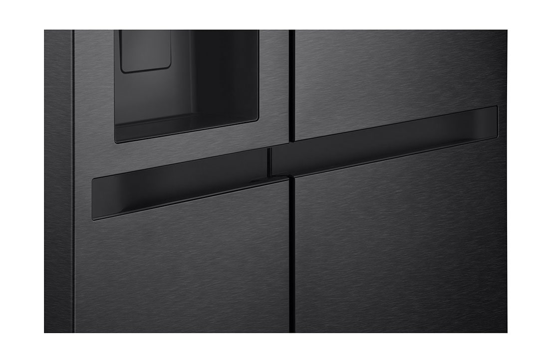 LG Side-by-Side ledusskapis | augstums 1.79m |  platums 91.4cm | 661L | Melns | E klase | Express Cool | Ledus un ūdens automāts   , handle, GSLC41EPPE, thumbnail 6