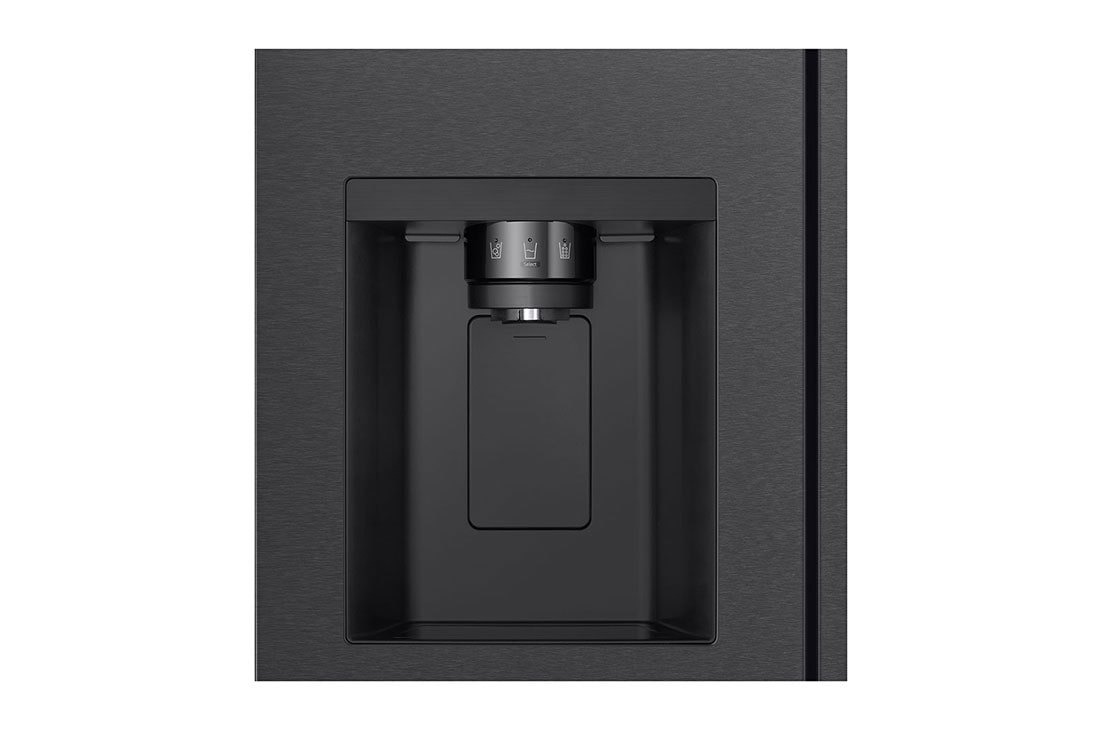 LG Side-by-Side ledusskapis | augstums 1.79m |  platums 91.4cm | 661L | Melns | E klase | Express Cool | Ledus un ūdens automāts   , dispenser, GSLC41EPPE, thumbnail 10