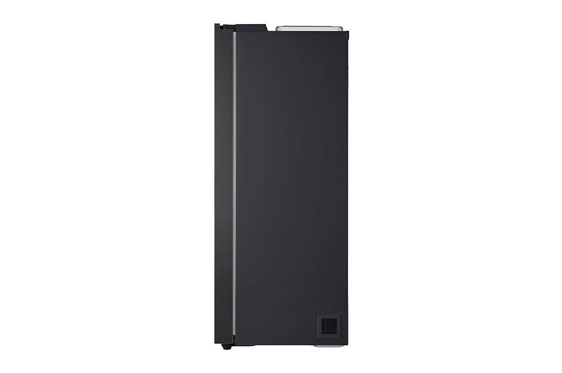 LG Side-by-Side ledusskapis | augstums 1.79m |  platums 91.4cm | 661L | Melns | E klase | Express Cool | Ledus un ūdens automāts   , side view, GSLC41EPPE, thumbnail 15