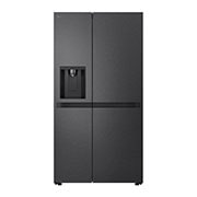 LG Side-by-Side ledusskapis | augstums 1.79m |  platums 91.4cm | 661L | Melns | E klase | Express Cool | Ledus un ūdens automāts   , front view, GSLC41EPPE, thumbnail 1
