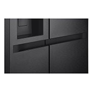 LG Side-by-Side ledusskapis | augstums 1.79m |  platums 91.4cm | 661L | Melns | E klase | Express Cool | Ledus un ūdens automāts   , handle, GSLC41EPPE, thumbnail 6