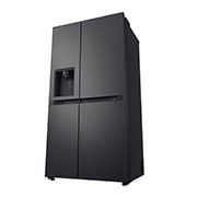 LG Side-by-Side ledusskapis | augstums 1.79m |  platums 91.4cm | 661L | Melns | E klase | Express Cool | Ledus un ūdens automāts   , right view, GSLC41EPPE, thumbnail 14