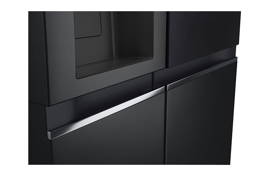 LG InstaView Side by side ledusskapis | 1.79m | 635L | Melns | E klase | Door Cooling | Fresh Balancer | GSGV81EPLL, handle view, GSGV81EPLL, thumbnail 10