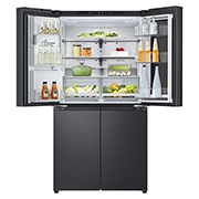 LG InstaView Side by side ledusskapis | 1.79m | 508L | Melns | E klase | DoorCooling | Pure N Fresh |, top door open with food , GMG861EPAE, thumbnail 5