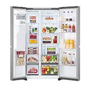 LG Side-by-Side ledusskapis | augstums 1.79m |  platums 91.5cm | 664L | Sudraba | E klase | Express Cool , Front Open Food, GSLC41PYPE, thumbnail 2