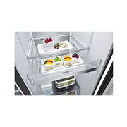 LG VS6E Refrigerator, close up view, GSLV31DSXE, thumbnail 4