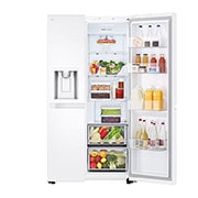 LG Side-by-Side ledusskapis | augstums 1.79m |  platums 92.2cm | 638L | Balta | E klase | Express Cool , Viedā organizēšana, GSLC40SWPE, thumbnail 5