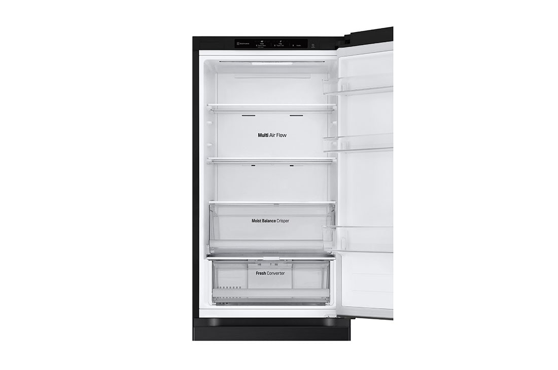 LG ledusskapis ar saldētavu apakšā | 1.86m | 344L | Melns | E klase | DoorCooling+™ | Fresh Converter™, duct , GBV3100EEP, thumbnail 10