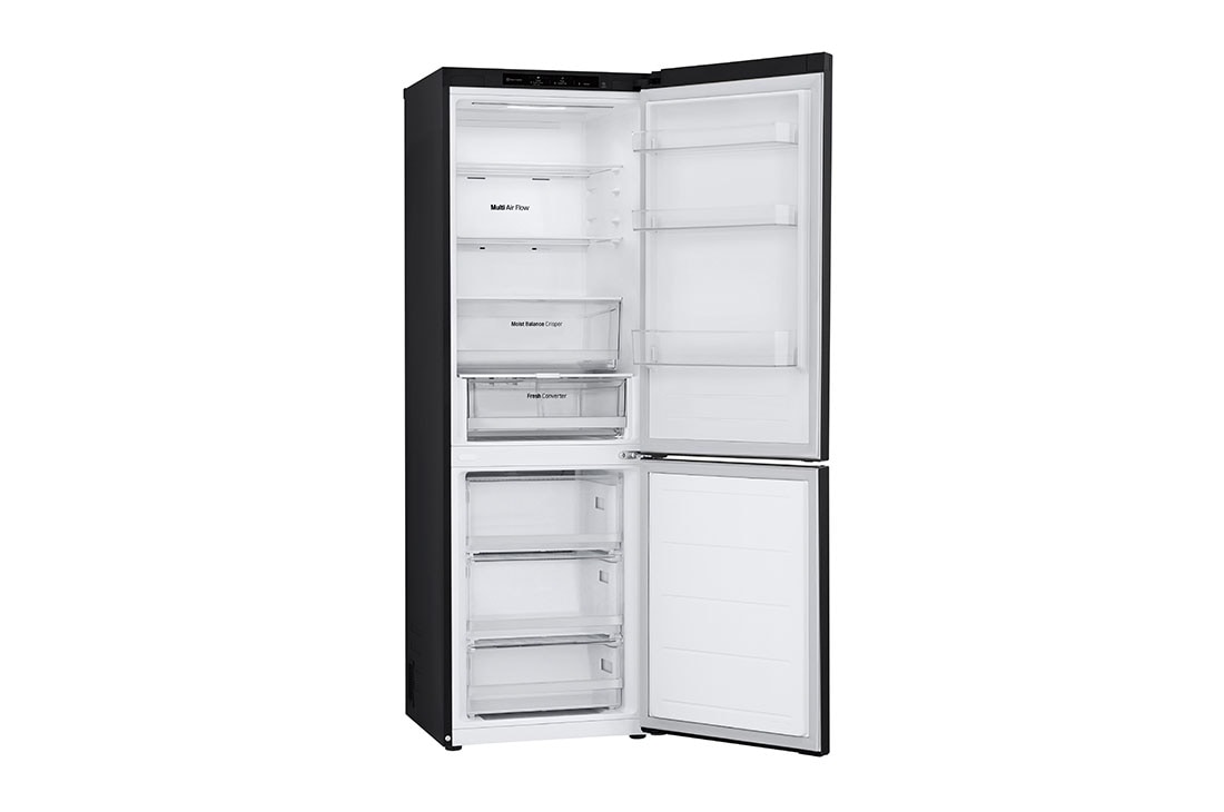 LG ledusskapis ar saldētavu apakšā | 1.86m | 344L | Melns | E klase | DoorCooling+™ | Fresh Converter™, left side open, GBV3100EEP, thumbnail 14