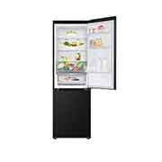 LG ledusskapis ar saldētavu apakšā | 1.86m | 344L | Melns | E klase | DoorCooling+™ | Fresh Converter™, front top open with stored, GBV3100EEP, thumbnail 11