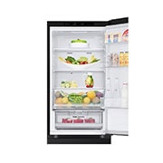 LG ledusskapis ar saldētavu apakšā | 1.86m | 344L | Melns | E klase | DoorCooling+™ | Fresh Converter™, duct view with food stored 1, GBV3100EEP, thumbnail 8