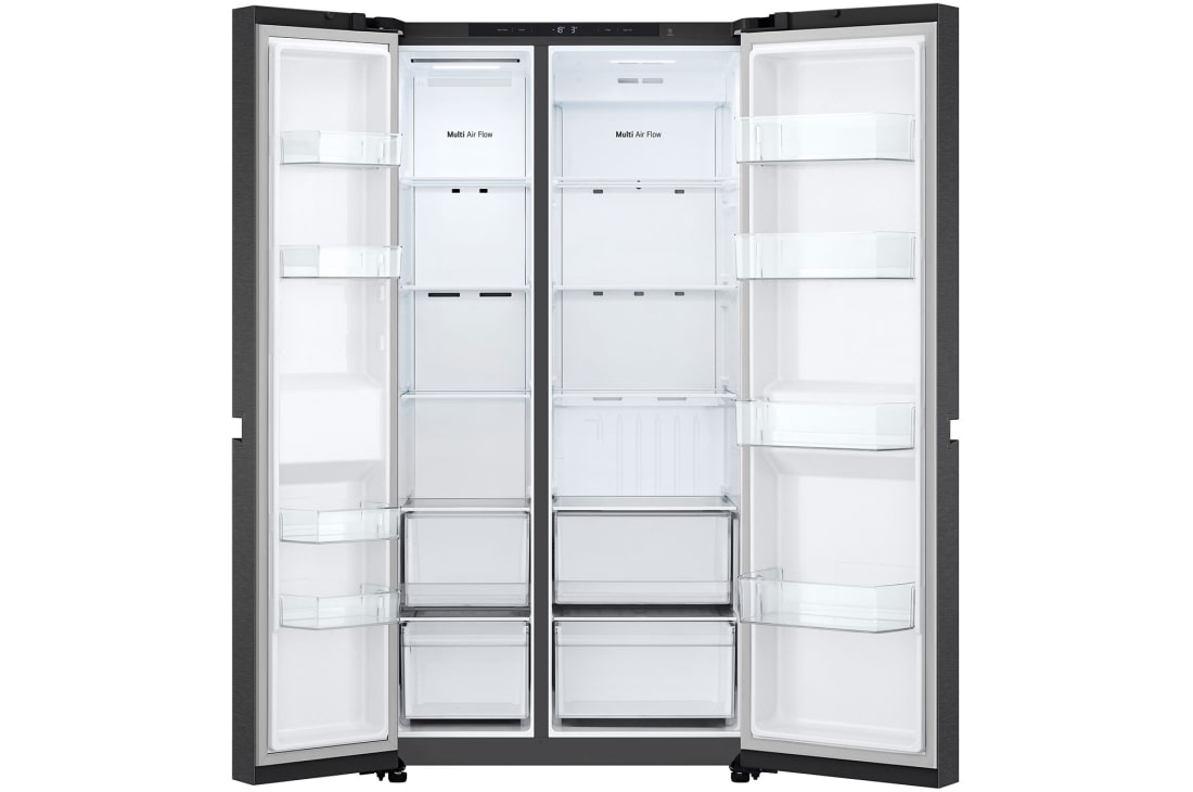 LG LinearCooling™, Divdurvju ledusskapji, Essence Matte Black, front-open, GSBC40EPPE, thumbnail 3