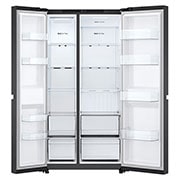 LG LinearCooling™, Divdurvju ledusskapji, Essence Matte Black, front-open, GSBC40EPPE, thumbnail 3