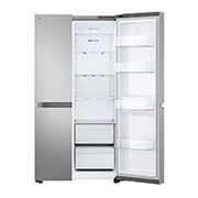 LG Side-by-Side ledusskapis | augstums 1.79m |  platums 91.3cm | 664L | Sudraba | E klase | Express Cool , Rokturis, GSBC40PYPE, thumbnail 4