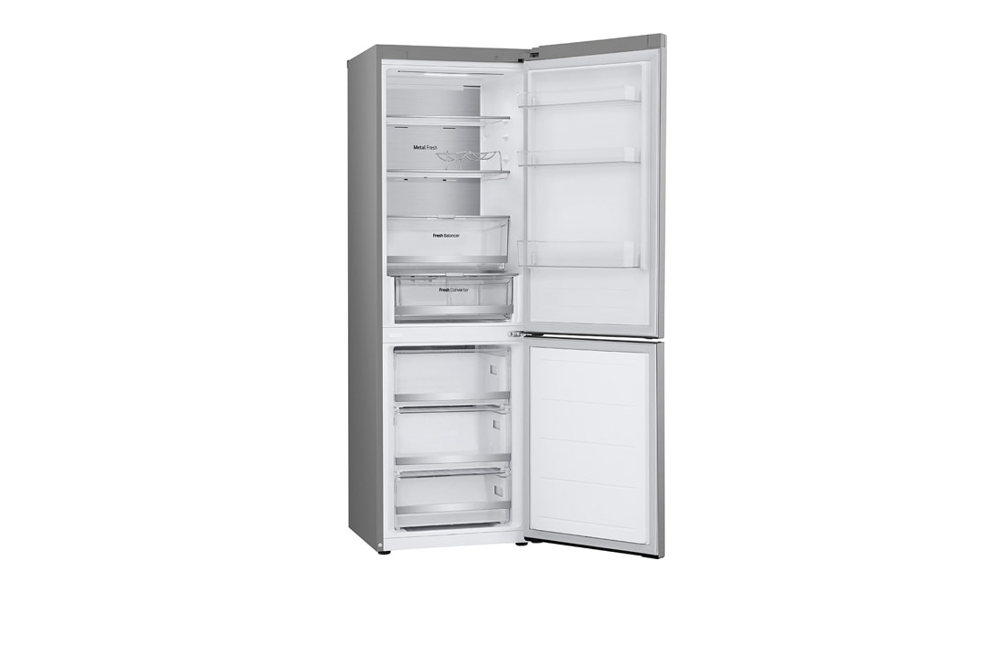 LG ledusskapis ar saldētavu apakšā | 1.86m | 344L | Sudraba | E klase | DoorCooling+™ | Fresh Converter™, left side open1, GBV7170EPY, thumbnail 6