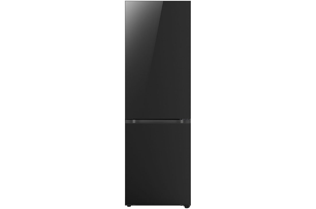 LG 344L apakšējā saldētava, melns stikls, LinearCooling™, DoorCooling+ ™, FRESHConverter™, skats no priekšpuses, GBB72BM9CQ1