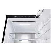 LG 344L apakšējā saldētava, melns stikls, LinearCooling™, DoorCooling+ ™, FRESHConverter™, detalizēts ledusskapja nodalījuma augšdaļas skats, GBB72BM9CQ1, thumbnail 10