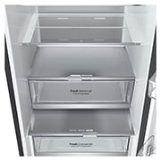 LG 344L apakšējā saldētava, melns stikls, LinearCooling™, DoorCooling+ ™, FRESHConverter™, detalizēts iekšējo atvilktņu skats, GBB72BM9CQ1, thumbnail 11