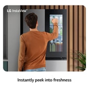 LG Multidoor ledusskapis | augstums 1.79m |  platums 83.5cm | 530L | Melns | E klase | InstaView™ , InstaView, GMV860EPDE, thumbnail 3
