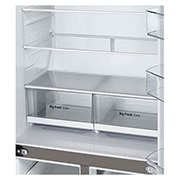 LG Multidoor ledusskapis | augstums 1.79m |  platums 83.5cm | 530L | Melns | E klase | InstaView™ , Atvilktnes tuvplāns, GMV860EPDE, thumbnail 8