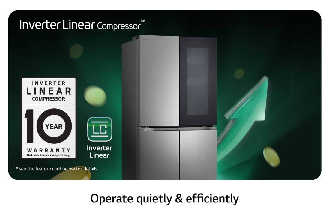 LG Multidoor ledusskapis | augstums 1.79m |  platums 83.5cm | 530L | Melns | E klase | InstaView™ , Invertora kompresors, GMV860EPDE, thumbnail 5