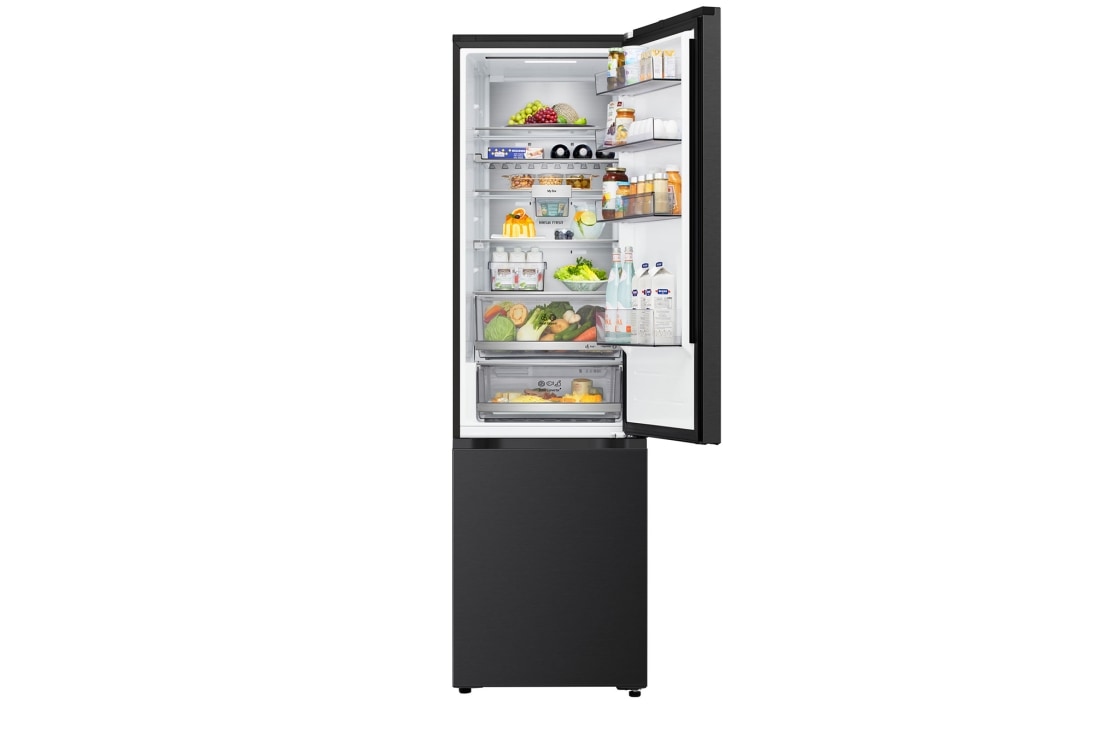 LG ledusskapis ar saldētavu apakšā | 2.03m | 375L | Sudraba | C klase | DoorCooling™ | Fresh Converter+™, LG ledusskapis ar saldētavu (GBBS726AEV), skats no priekšpuses, kurā ir redzama DoorCooling+™ ventilācijas sistēma, GBBS726AEV, thumbnail 8